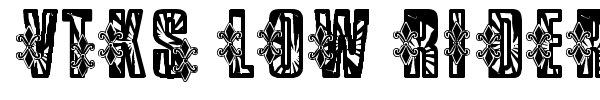 VTKS Low Rider font preview